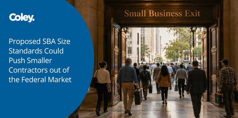 Size Standards push SB out small business owners exiting federal building